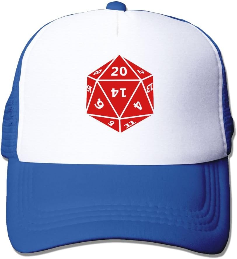 NONGFU Twenty Sided Dice Big Foam Snapback Caps Mesh Back Adjustable Cap