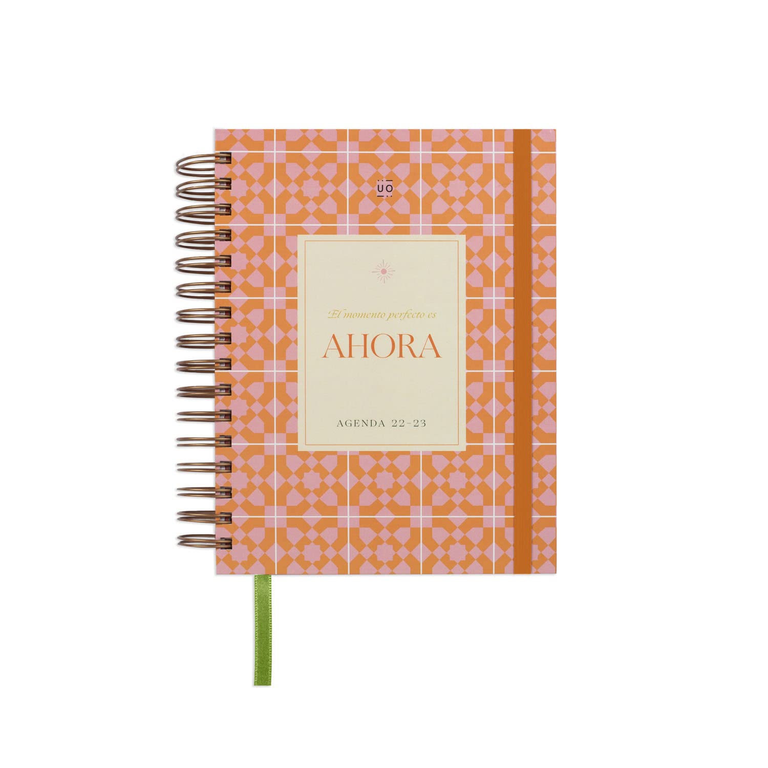 UO School Diary Now Week to View: Starts in September 2022 and Ends in August 2023, Hardcover, Includes 126 Stickers, Elastic Band and Record Tape, Multicoloured, Medium