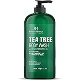 Botanic Hearth Tea Tree Body Wash Helps Nail Conditions Athletes Foot Ringworms Jock Itch & Body Odor Soothes Itching & Promo