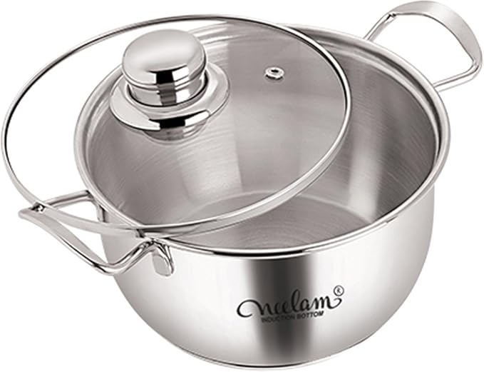 neelam - CCSP014I Stainless Steel Sauce Pot, 1 litres, Silver