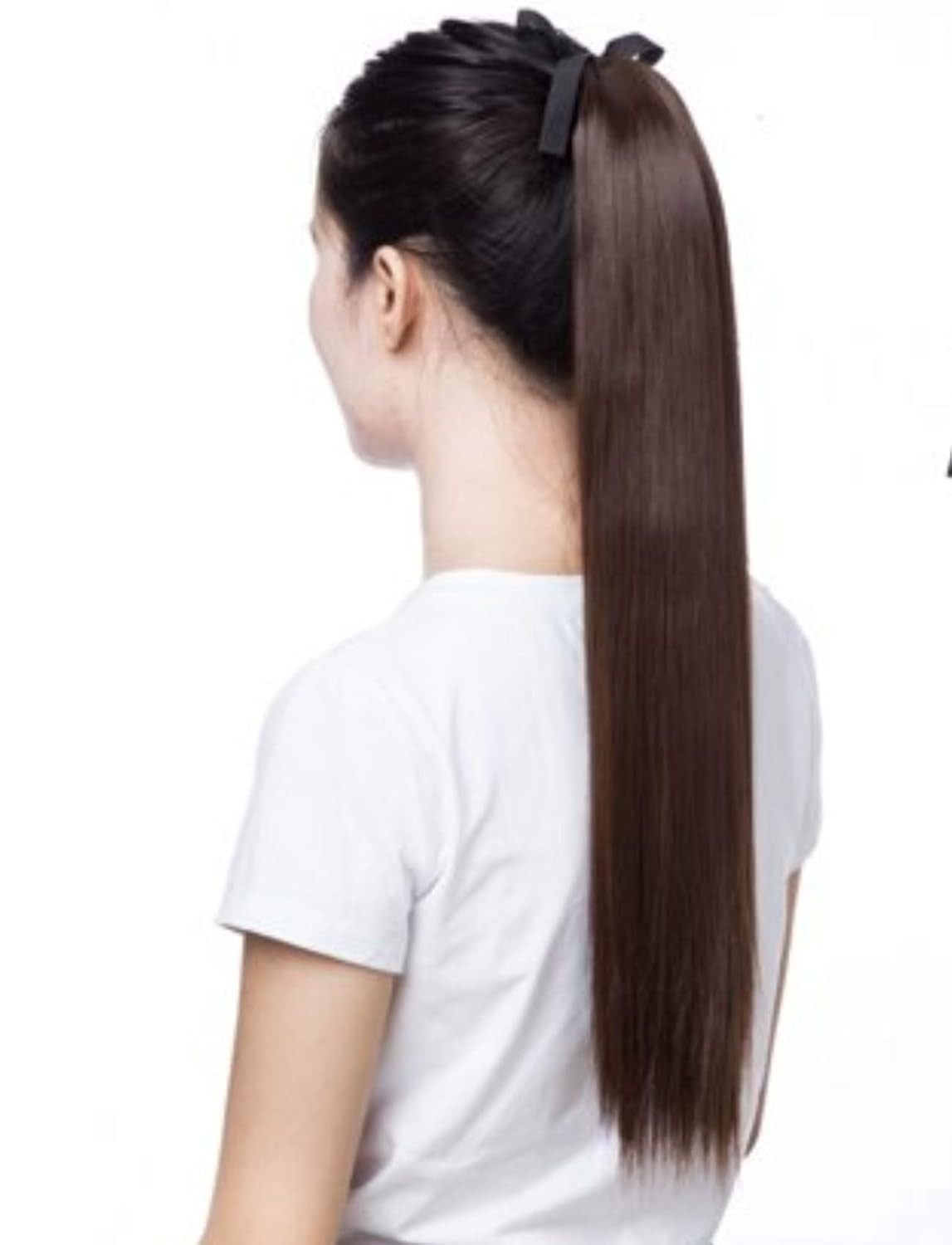 Alizz Brown Hair Ponytail Straight Ponytail Hairpiece Volumizer