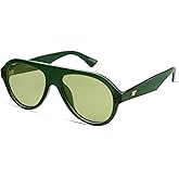 VANLINKER Retro Aviator Polarized Sunglasses for Men Women Trendy 70s Vintage Plastic Frame Sun Glasses VL9750