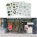 PBPBOX St Patrick's Day Decorations Shamrock Clings 52 Pcs Removable Window Clings 3 Sheet
