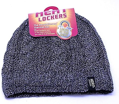 Heat Lockers Womens Purple Braided Thermal Hat - Ladies One Size