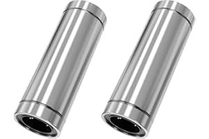 Skweawert 2PCS LM12LUU Linear Ball Bearings, 12mm Bore Dia, 21mm OD, 57mm Length with Double Side Rubber Seal Linear Rail for CNC,3D Printer