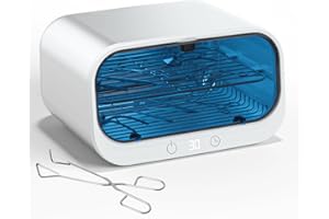 Yofuly Sterilizer for Esthetician, 12L Double-layer Large Sterilizer for Nail Tools, Multi-Functional Nail Cleaner Box, Large Capacity Cleaning Cabinet for Home Use, Barbers, Beauty Salons, and Spas