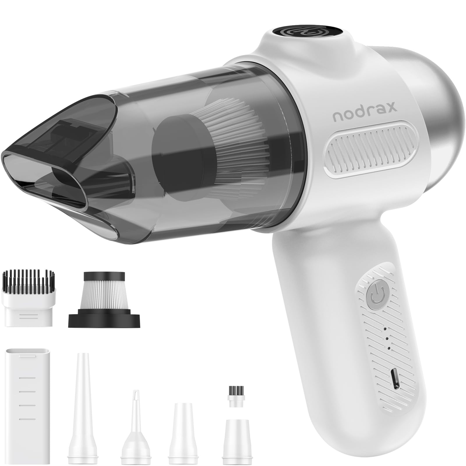 Photo 1 of ***Factory seal***
Nodrax Handheld Car Vacuum Cordless with Efficient Brushless Motor, 12000Pa High Power Suction and Extended Runtime, 4-in-1 Mini Hand Held Vacuum for Couch and Shop - White