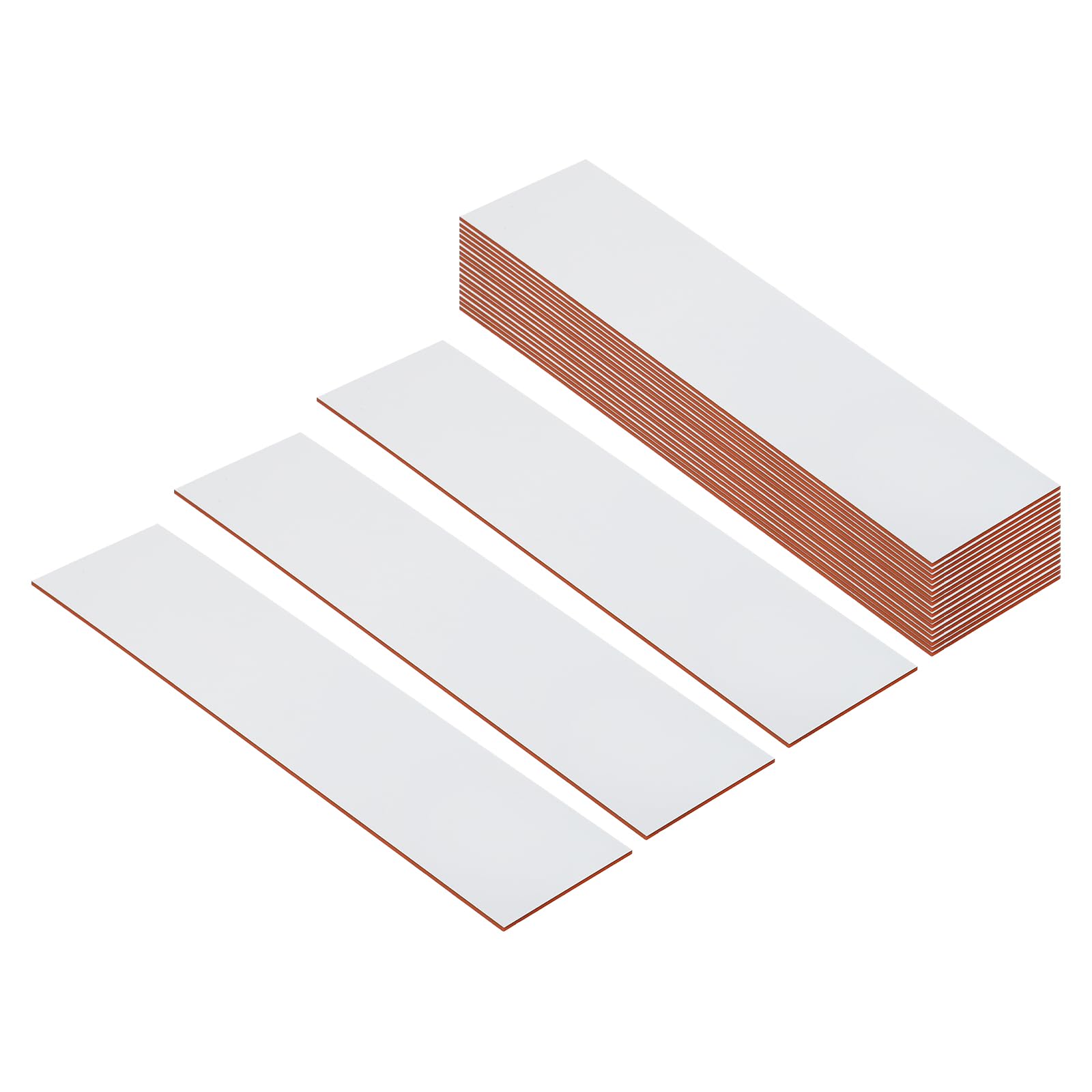 PATIKIL 8"x2" Blank Name Plates, 20 Pack Custom Engraved Name Plate Rectangle Laser Engraving Blanks for Personalized Nameplates Office Desk DIY Painting Supplies, White, Red