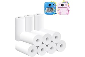 Prysyedawn Kids Instant Camera Printing Paper, Printing Camera Refill Thermal Paper 10 Rolls, BPA Free