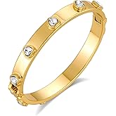 HUAYUNFANG Dainty Heart Bangle Bracelet for Women Zirconia Heart Gold Cuff Bracelet Polished Gold Spring Hinged Bangle Bracelets Minimalist Jewelry