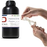 Siraya Tech Tenacious Flexible 3D Printer Resin, High-impact, Clear, 1kg | High Impact Resistant, Tough Engineering Photopolymer Resin, Flexible, 405nm UV-Curing, Ideal for LCD DLP 3D Printers