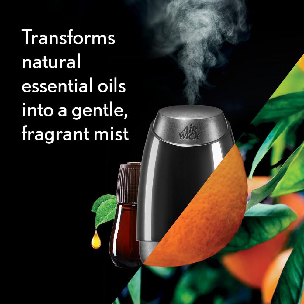 Air Wick Essential Oils Diffuser Mist Refill, Mandarin & Sweet Orange, 1ct, Air Freshener: Health & Personal Care