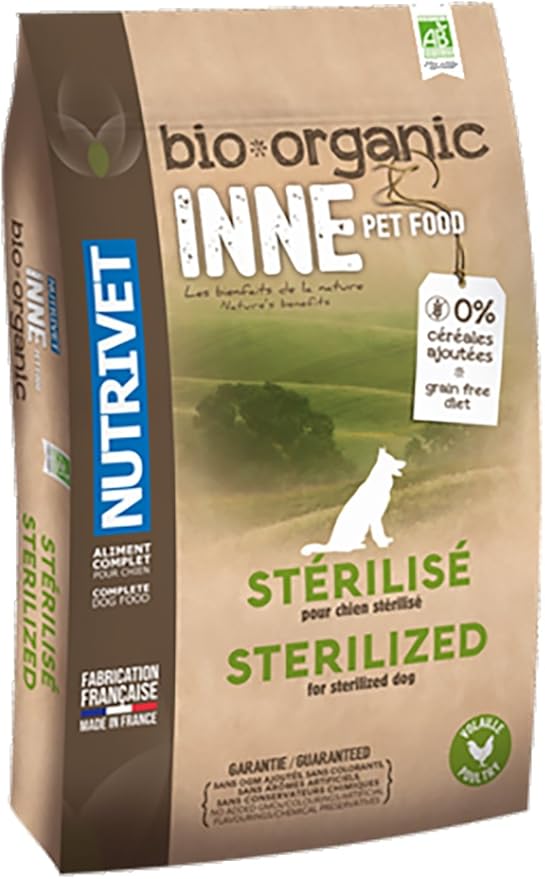 Nutrivet INNE PET FOOD Aliment Complet Bio pour Chien Stérilisé 12 kg