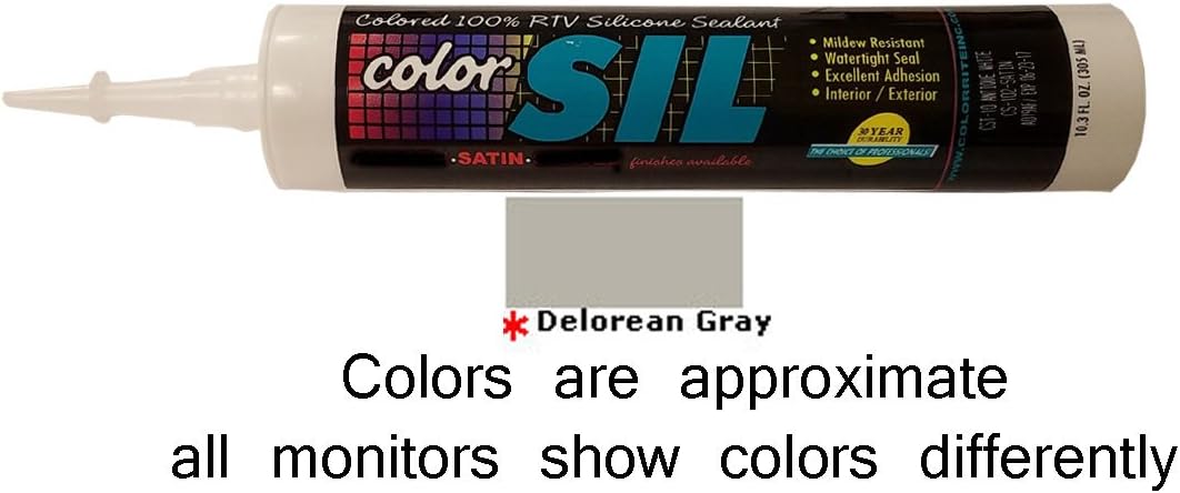 Color Matched Silicone Caulk - Southern Grouts & Mortar (39 Colors) (Delorean Gray)