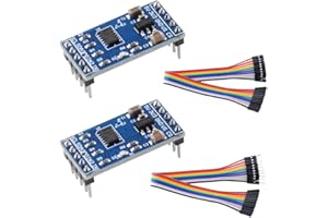 Wishiot ADXL345 Digital Accelerometer Module IIC/SPI 3-Axis Inclination Tilt Sensor with 10Pin Female to Female/Female to Male Dupont Cable for Arduino Raspberry Pi (Pack of 2)
