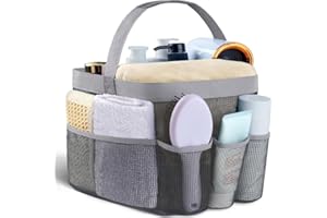 Mesh Shower Caddy, Multi-Purpose Hanging Caddy Dorm Basket, Quick Dry Shower Bag for Bathroom, Grey