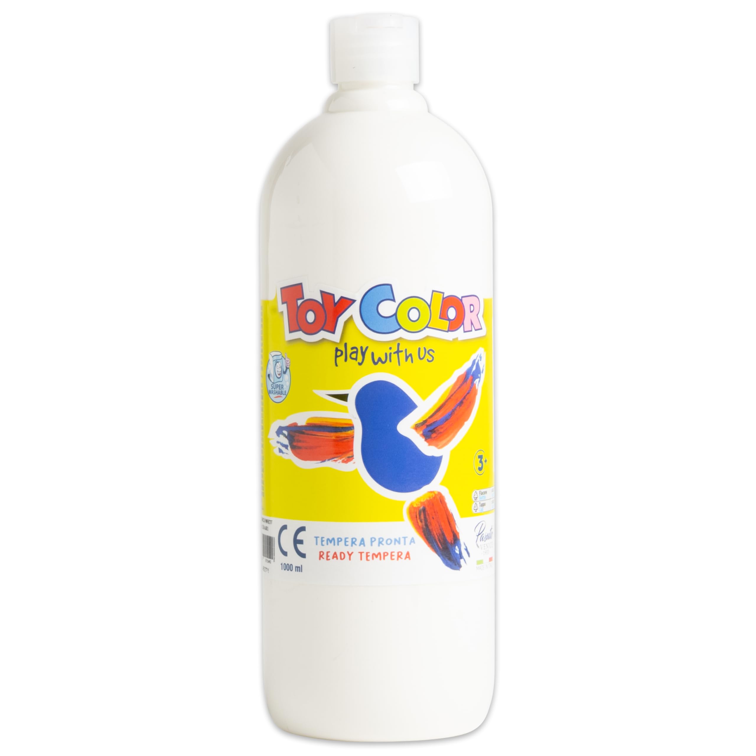 Toy Color Tempera Paint | White | 1000 ml | Washable Paints for Kids | Poster Paint