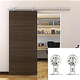 Indoor barn door hardware