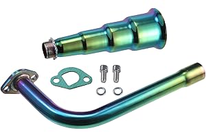 SJVLXHI Colorful 4 Stage Exhaust Header Pipe,For Predator 212cc 196cc Go Kart& Mini Bike, For Coleman Powersports CT200U,CT200U-EX,BT200X, For Honda GX160,GX200