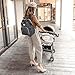 Diaper Bag Backpack with USB Charging Port and Stroller Straps, Maternity Nappy Bag with Insulated Feeding Bottle Pockets & Changing Pad Pocket, Waterproof Travel Backpack (Dark Grey)