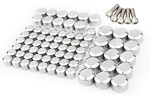 DAKLVNG Bolt Covers Engine Head Bolts Toppers Caps Kit Aluminum for Harley Twin Cam Touring 2007-2016 Road King Electra Glide Street Glides Road Glide FLT FLH 75 Pcs (Chrome)