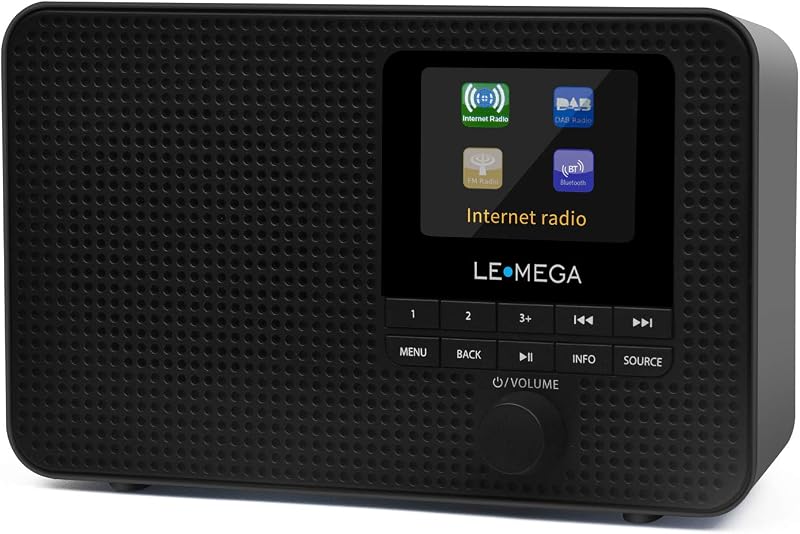 LEMEGA IR1 Internet Radio DAB Portable Bluetooth 60 Presets Colour Display
