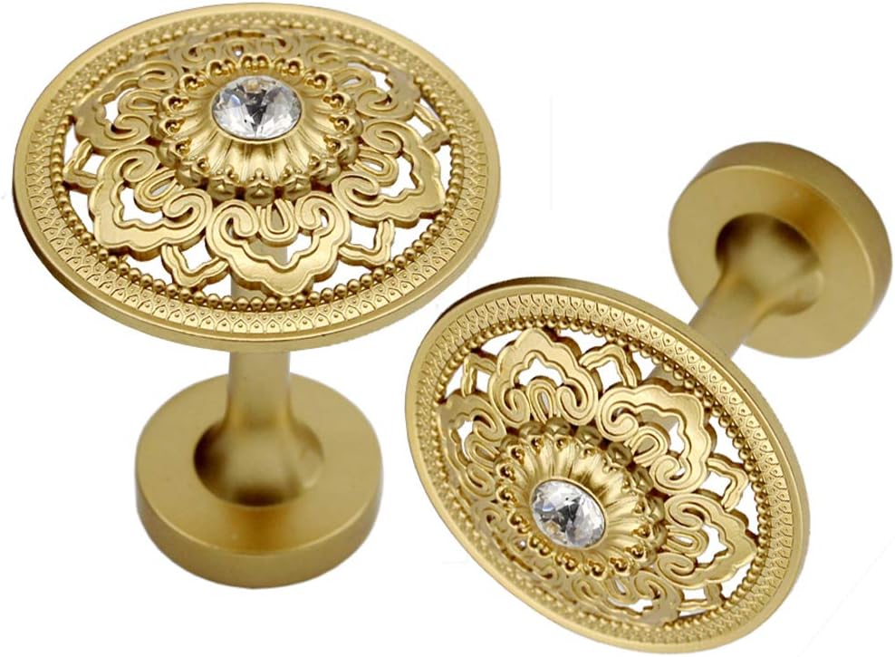 CHICTIE 2 Pack Crystal Drapery Medallion Holdbacks Vintage