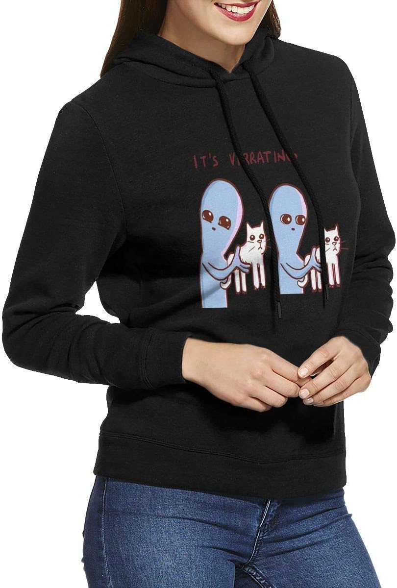 Women Comfortable Graphic Printing Strange Planet Drawstring Hoodie Pullover Sweatshirts Coat