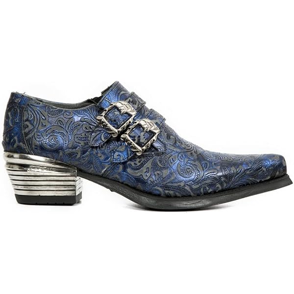 Amazon.com: New Rock M-2246-S14 NEWMAN SHOES Black Leather Buckle