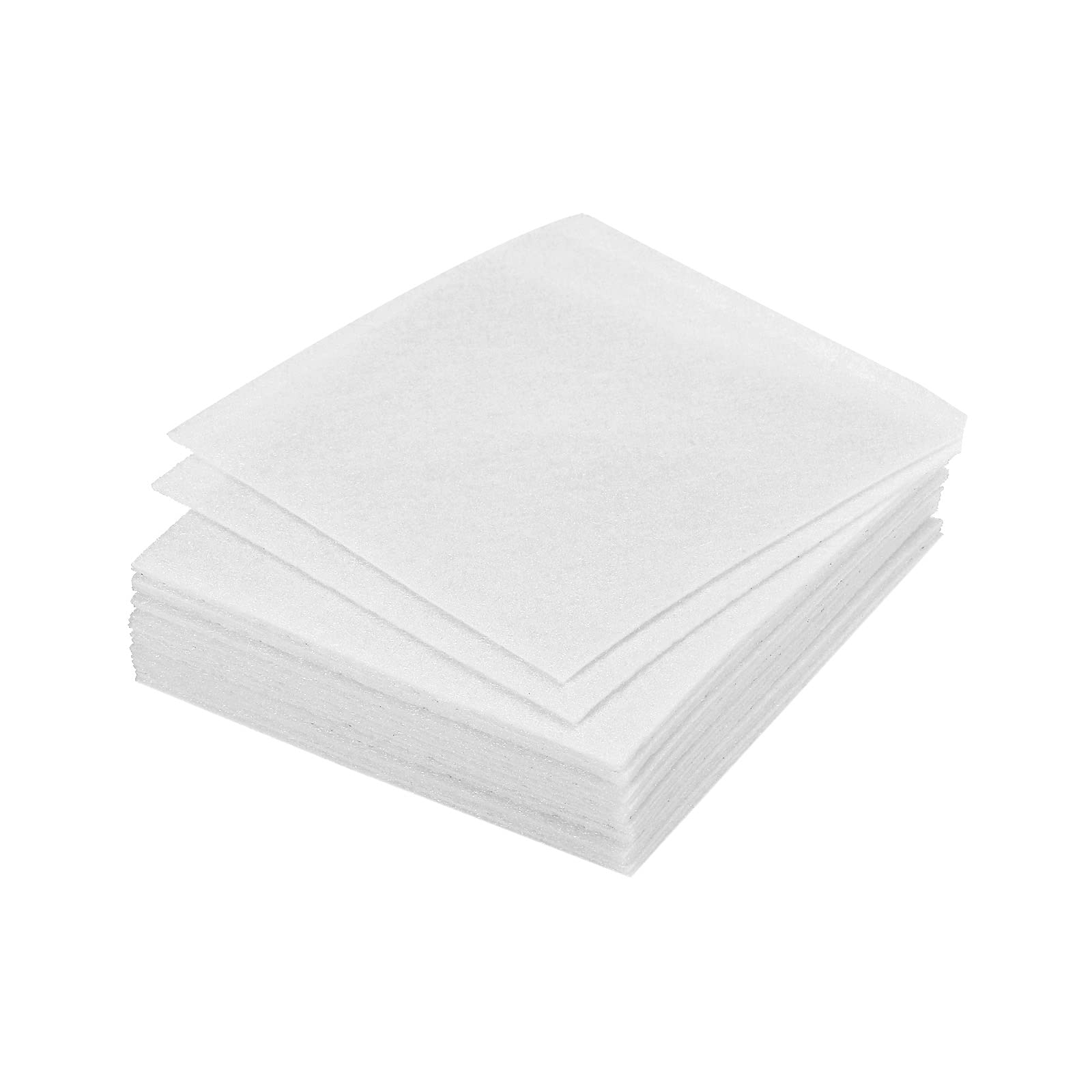 PATIKIL Soft Felt Sheets Fabric Craft Sheets White 4 Inch x 4 Inch for DIY Hobby Decorate Pack of 18