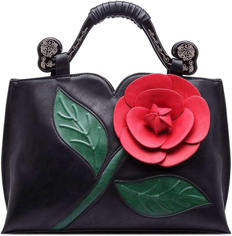 Realer Designer Clutch Purses Wallet Large Leather Handbag with Handle for Women Black