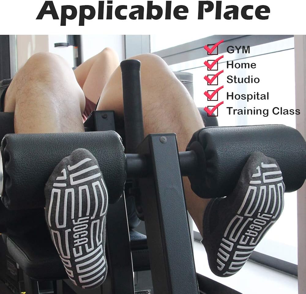 3 Pairs Men's Yoga Socks Non Slip Skid Socks with Grips for Pilates Ballet Fitness for Men: Clothing