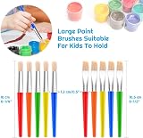 anezus Kids Paint Brushes Set 30 Jumbo Round & Large Flat Brushes view 4