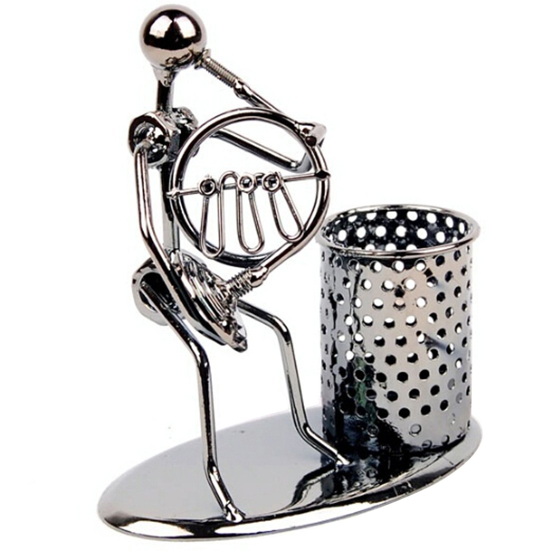 Pen Container Holder Pencil Cup Iron Art Music FigureHome