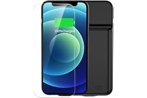 YISHDA Battery Case for iPhone 13 mini/12 Mini, 6800mAh Portable Rechargeable Battery Pack, Wireless Charging Case Extended B