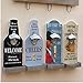 Windspeed Vintage Wall Mount Beer Bottle Opener With Small Organizer Box,Beer Bottle Shape,Rustic Bar Shop Bottle Opener (Grey)
