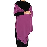 ENETIX Women's Cashmere Wool Oversized Shawl Wrap, Solid Color Pashmina Ultra Soft Stole Scarf for Women with Gift Box
