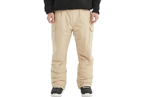 MONTFLIX Men's Snow Pants Waterproof Insulated for Winter Outdoor Skiing Snowboarding Ski Pant