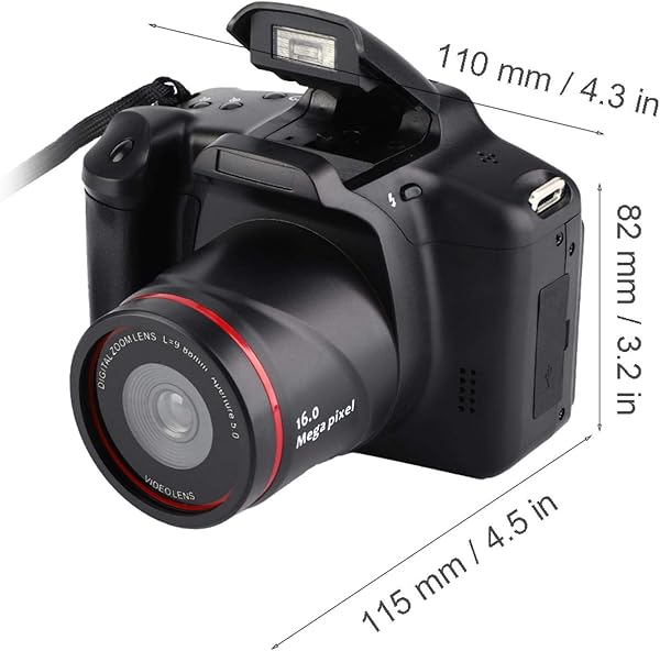 GUSTAR Digital Camera 16X Digital Zoom Coms Sensors2 4 Inch Lcd Screen 720P 16MpWith Folding Fill LightSupports External Memory Cards Up To 32G Battery Powered