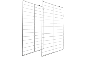 GUXPCH WB48X20249 Oven Rack Fit for GE Stove Oven Parts, 304 Stainless Steel Oven Wire Rack, 23.7" x 16.1" Oven Shelf, 2 Pcs