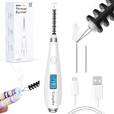 Caydo Thread Burner for Crochet, White USB Rechargeable Thread Zapper | with LCD Display, Electrocautery Pen for Beading, Weaving, Sewing, Leather &amp; Jewelry Making