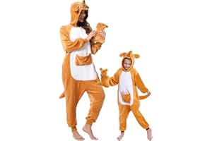 DKRUW Kids Onesie Pajamas Animal One Piece Costume Halloween Cosplay for Boys Girls Family