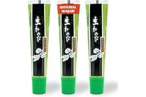 Wasabi-O Real Wasabi Paste - Authentic Japanese Fresh Wasabi Root - Mild Heat - Squeeze Tube for Sushi, Sauce, Mayo, Seafood - 3 x 1.52 Oz