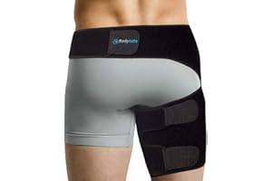 BODYMATE Hip Wrap Brace and Sciatica Pain Relief Devices - Sacroiliac Belt, Compression Wrap for Thigh, Hamstring, Joints, Hip Pain - Adjustable Sciatic Nerve Brace (Small, Less Than 32 Inches)