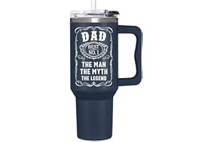 AT2Z GLOBAL Gifts For Dad - Father Day Gifts For Dad From Daughter, Son, Kids - Birthday Present Ideas For Father, Husband, New Dad, - Christmas Gifts For Daddy - Dad Legend Gifts 40Oz Tumbler With Handle