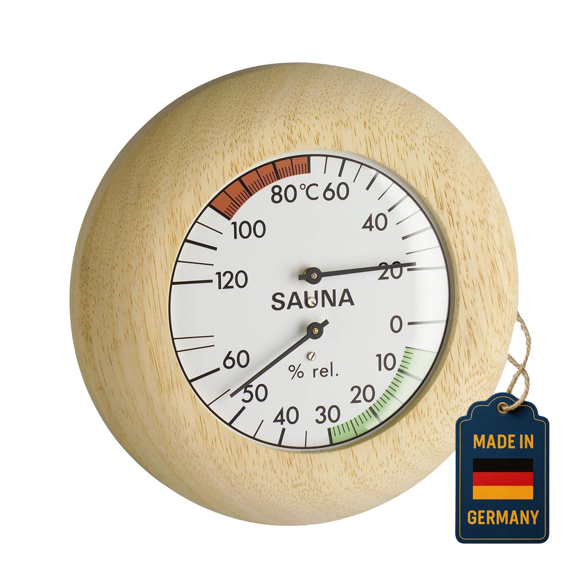 Blooming Weather 40.102800000000002 Sauna Thermometer and Hygrometer - Wood