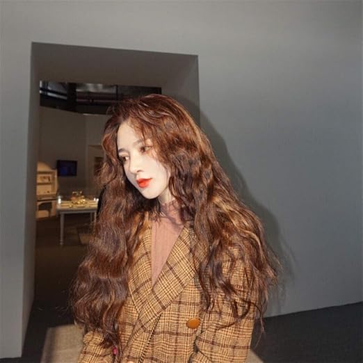 Amazon Com Wig Female Mid Point Bangs Long Curly Hair Long Hair