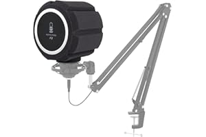 Facmogu Large Microphone Pop Filter Shield for Mic Stand, Microphone Foam Screen Pop Filter, Sound-Absorbing Foam Windscreen 