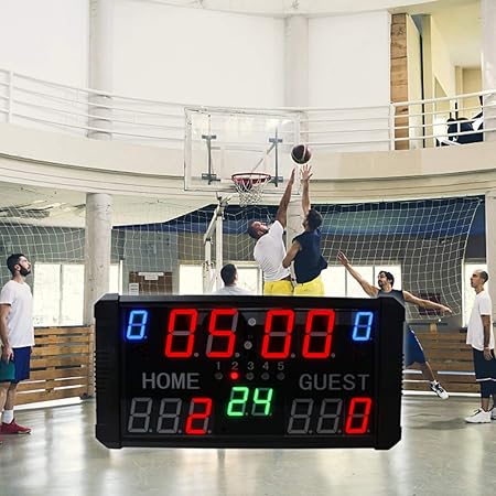 GAN XIN - Marcador LED con Pantalla de 14 dígitos para Baloncesto ...
