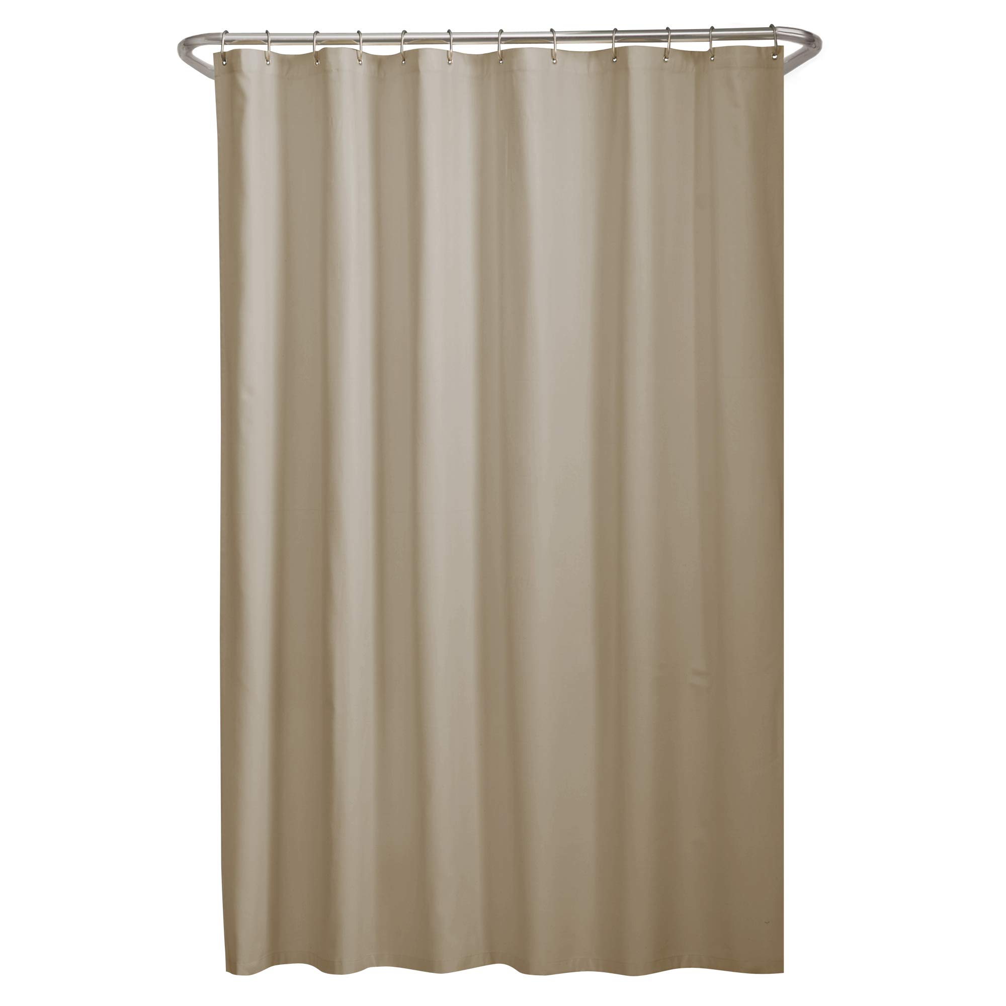 MAYTEX Soft Microfiber Water Repellent Fabric Shower Liner or Curtain, Linen